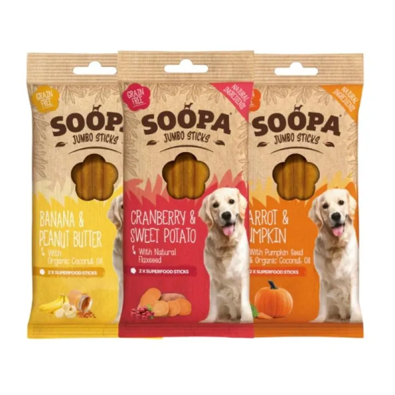 Soopa JUMBO Dentals BANANE & ERDNUSSBUTTER Soopa JUMBO Dentals BANANE & ERDNUSSBUTTER